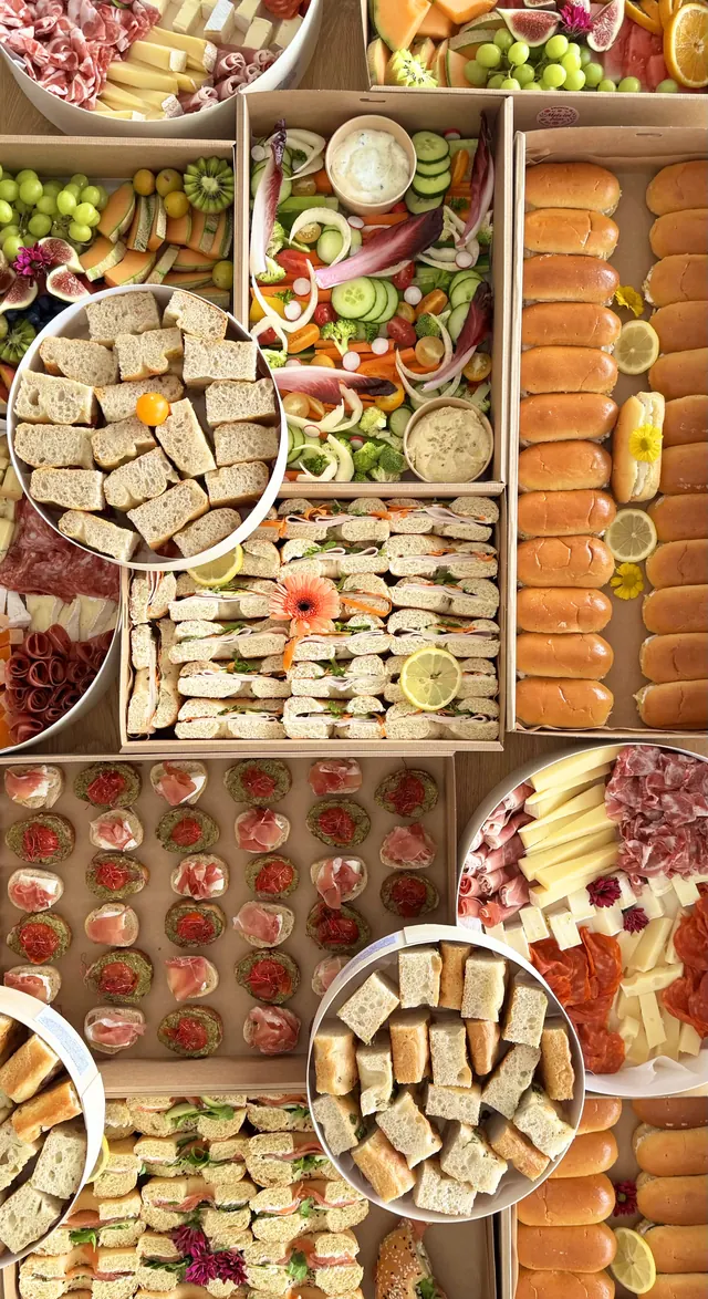 Table gourmande prête à partager